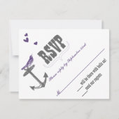  moderne Paarse vogelgriep RSVP Kaartje (Voorkant)