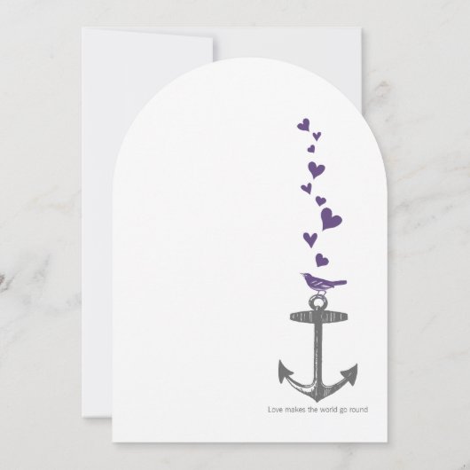  moderne Paarse vogelpest Kaart (Achterkant)