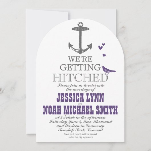  moderne Paarse vogelpest Kaart (Voorkant)