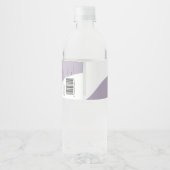 Moderne Paarse vormgeving van pasta-zeep Waterfles Etiket (Achterkant)