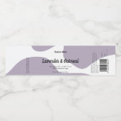Moderne Paarse vormgeving van pasta-zeep Waterfles Etiket (Enkel label)