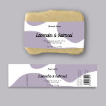 Moderne Paarse vormgeving van pasta-zeep Waterfles Etiket<br><div class="desc">Minimalistisch abstract ontwerp in pastelblauw voor uw soaplabels. Selecteer de knop 'Aanpassen' om de tekstgrootte en de tekstkleur te wijzigen.</div>