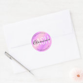 Moderne Paarse wasmachine Ronde Sticker (Envelop)