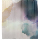 Moderne Paarse Waterverf Abstract Douchegordijn (Voorkant)