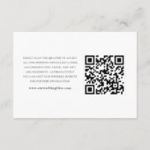 Moderne Paarse Waterverf Bloemen bruiloft Details Informatiekaartje (Achterkant)