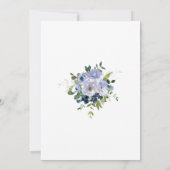 Moderne Paarse Waterverf botanische bruiloft Kaart (Achterkant)