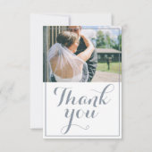 Moderne Paarse Waterverf Floral Wedding Bedankkaart (Voorkant)