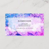 Moderne Paarse Waterverf Makeup Artist Abstract Visitekaartje (Achterkant)