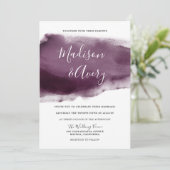 Moderne Paarse Waterverf tussen ridderverf en plas Kaart (Staand voorkant)