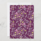 Moderne Paarse Waterverf - Uitnodiging tot weduwsc (Achterkant)