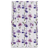 Moderne paarse waterverf van het floreel patroon klein cadeauzakje (Voorkant)