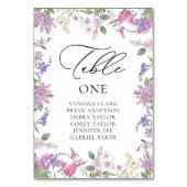 Moderne Paarse Waterverf Wildflower Bruiloft Kaart (Voorkant)