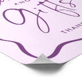 Moderne Paarse Wavy Afstuderen Kaarten en geschenk Poster (Hoek)