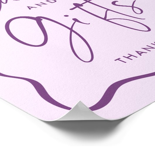 Moderne Paarse Wavy Afstuderen Kaarten en geschenk Poster (Hoek)