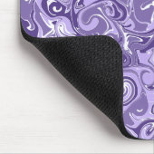 Moderne Paarse wervelkunst Muismat (Hoek)