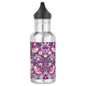 Moderne Paarse William Morris Strawberry Thief Waterfles (Links)