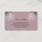 Moderne Paarse wintersneeuwvlokken Schattige Baby  Informatiekaartje (Voorkant)