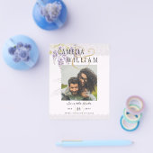 Moderne Paarse Wisteria Foto Trouw Save The Date Flyer (Enkel)