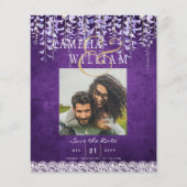 Moderne paarse Wisteria Kant Bruiloft