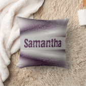 Moderne Paarse witte Abstracte Baby Kussen (Deken)