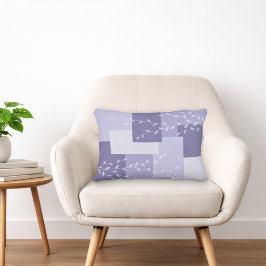 Moderne paarse witte botanische accentkussen accent kussen