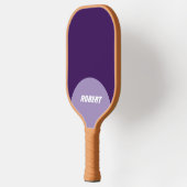 Moderne paarse & witte monogram naam pickleball paddle (Links)