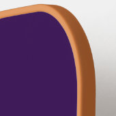 Moderne paarse & witte monogram naam pickleball paddle (Links Detail)