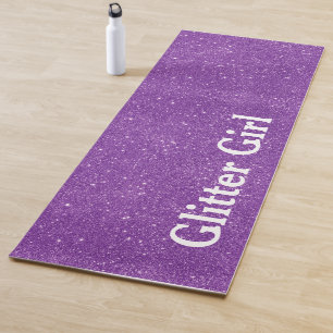 Moderne Paarse Yoga Glitter Meisje Aanpassen Glans Yogamat