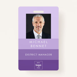 Moderne Paarse zakelijke foto-ID Badge