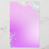 Moderne Paarse Zilveren Glitter Salon Prijslijst  Flyer (Achterkant)