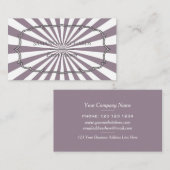 Moderne Paarse zonnebalk strippen Visitekaartje (Voorkant / Achterkant)