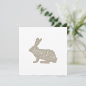 Moderne paasbunny Kaart - neutraal | Vrolijk Pasen (Staand voorkant)