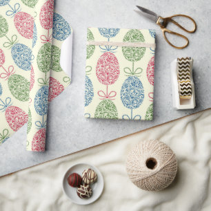 Moderne paaseieren cadeaupapier