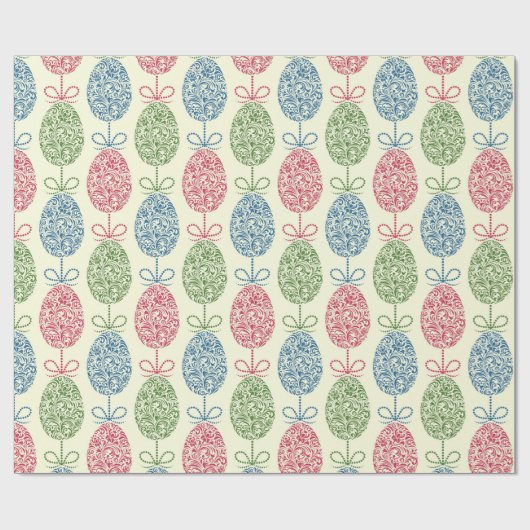 Moderne paaseieren cadeaupapier (Vlak)