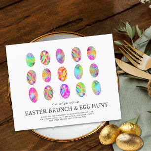Moderne Paaseieren Jacht Brunch Aquarel Budget Flyer
