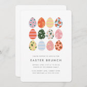 Moderne paaseieren kaart (Voorkant / Achterkant)