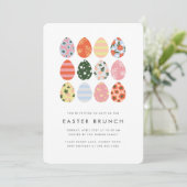 Moderne paaseieren kaart (Staand voorkant)