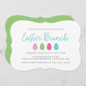 Moderne paaseieren kaart (Voorkant / Achterkant)