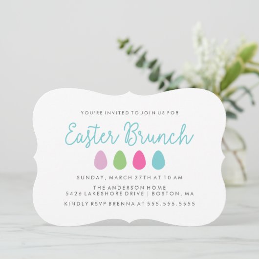 Moderne paaseieren kaart (Staand voorkant)