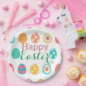 Moderne paaseieren papieren bordje (Feest)