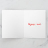 Moderne Paashaas Bloem Kunst Kaart (Binnen)