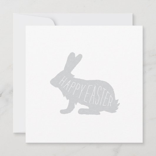 Moderne Paashaas Kaart - Grijs | Fijne Pasen (Voorkant)