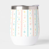 Moderne Paaspatroon Wijn Tumbler (Links)