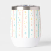 Moderne Paaspatroon Wijn Tumbler (Voorkant)