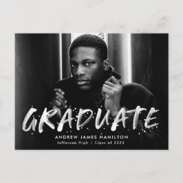 Moderne Paint Splatter FotograduPartij Uitnodiging Briefkaart