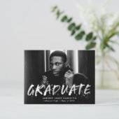 Moderne Paint Splatter FotograduPartij Uitnodiging Briefkaart (Staand voorkant)