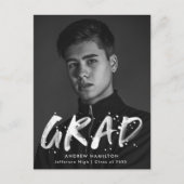 Moderne Paint Splatter FotograduPartij Uitnodiging Briefkaart (Voorkant)