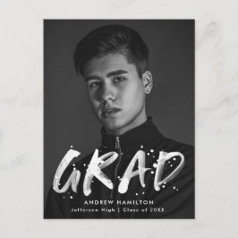 Moderne Paint Splatter FotograduPartij Uitnodiging Briefkaart