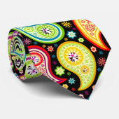 Moderne Paisley Pattern-Diamond Studs Stropdas (Opgerold)