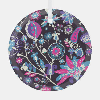 Moderne paisley: traditioneel oosters patroon. glas ornament